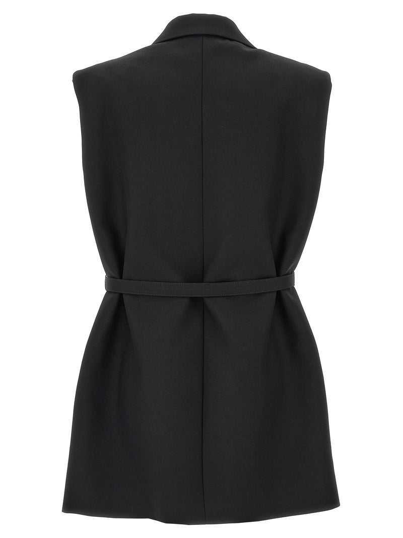 Jil Sander Belt Wool Vest | Urbalenti™ NYC