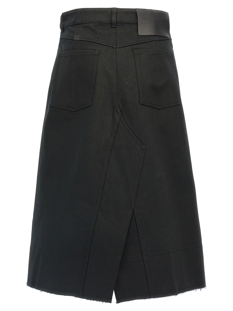 Jil Sander Midi Skirt - Cotton Midi | Urbalenti™ NYC
