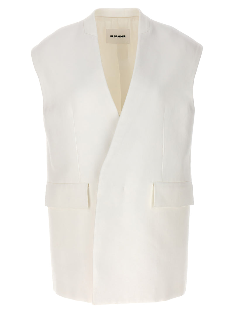 Jil Sander Oversize Tailored Vest | Urbalenti™ NYC