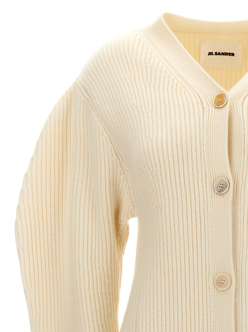 Jil Sander Ribbed Cardigan | Urbalenti™ NYC