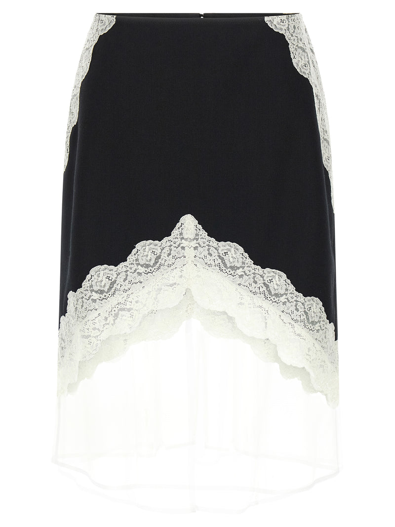 Jil Sander Organza Lace Wool Skirt | Urbalenti™ NYC