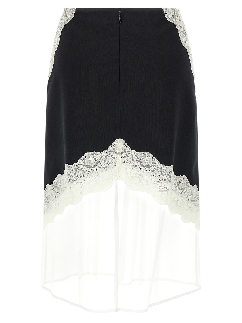 Jil Sander Organza Lace Wool Skirt | Urbalenti™ NYC