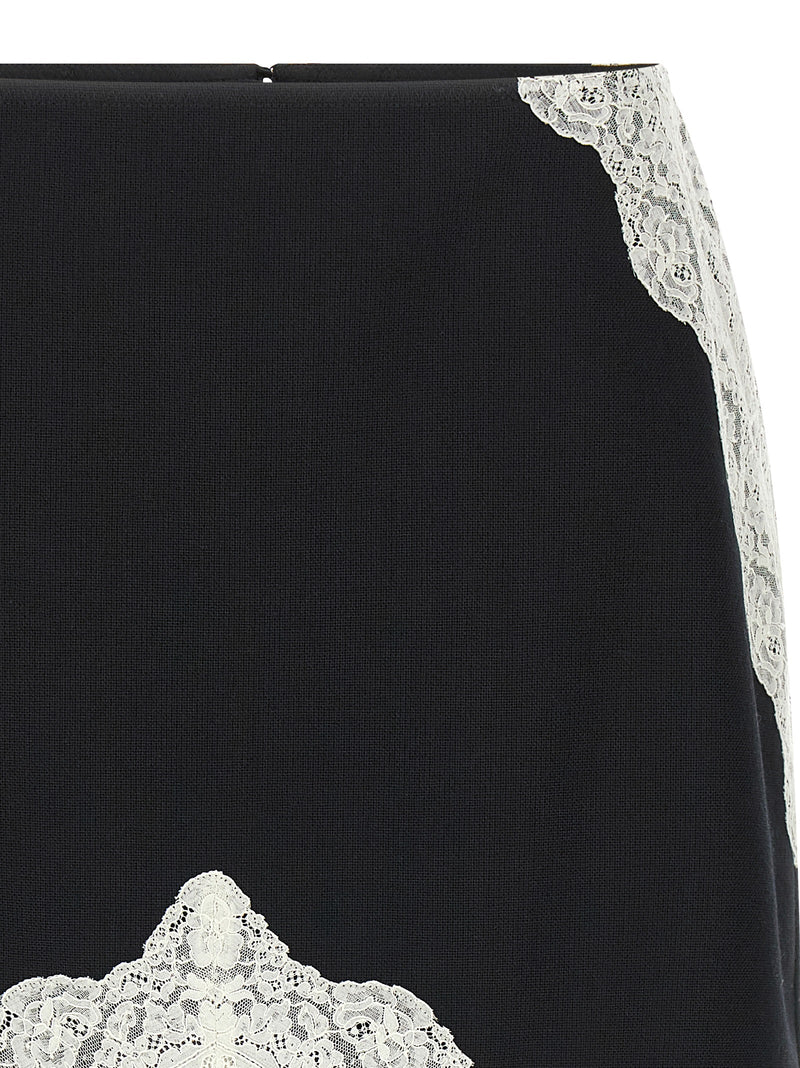 Jil Sander Organza Lace Wool Skirt | Urbalenti™ NYC