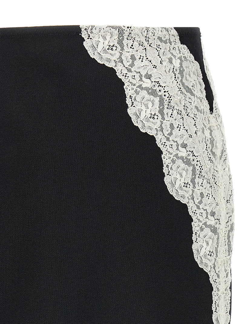 Jil Sander Organza Lace Wool Skirt | Urbalenti™ NYC
