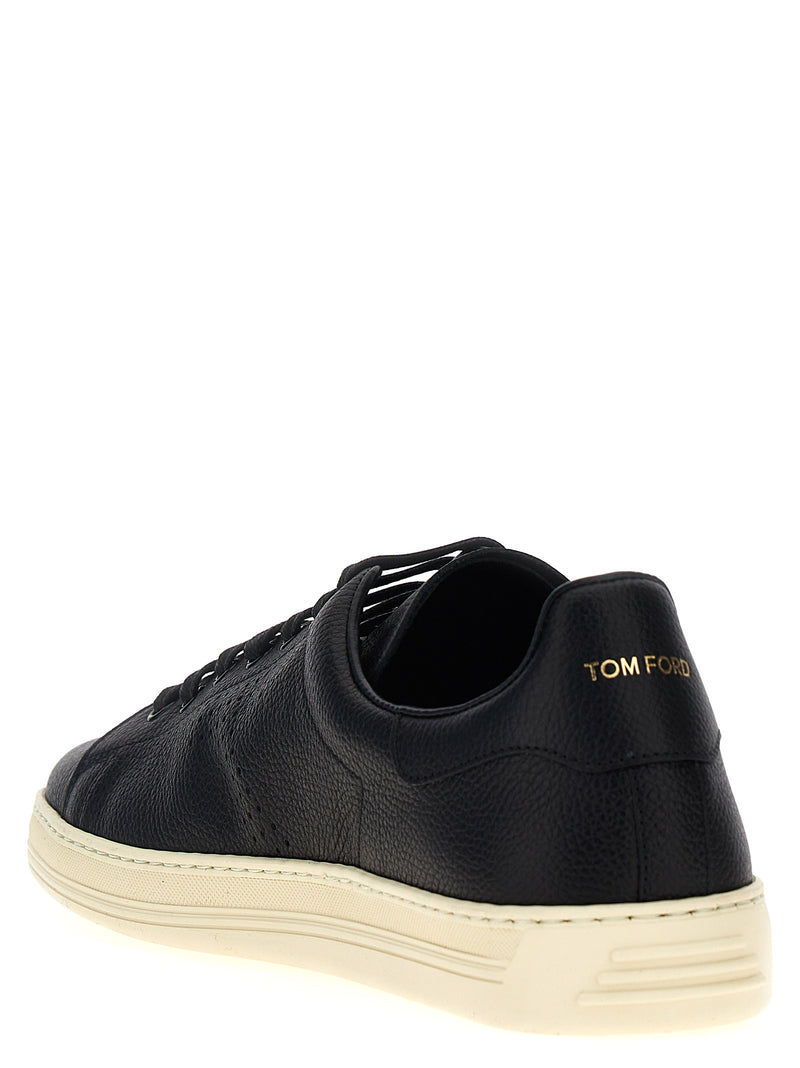 Tom Ford Tom Ford Logo Leather Sneakers