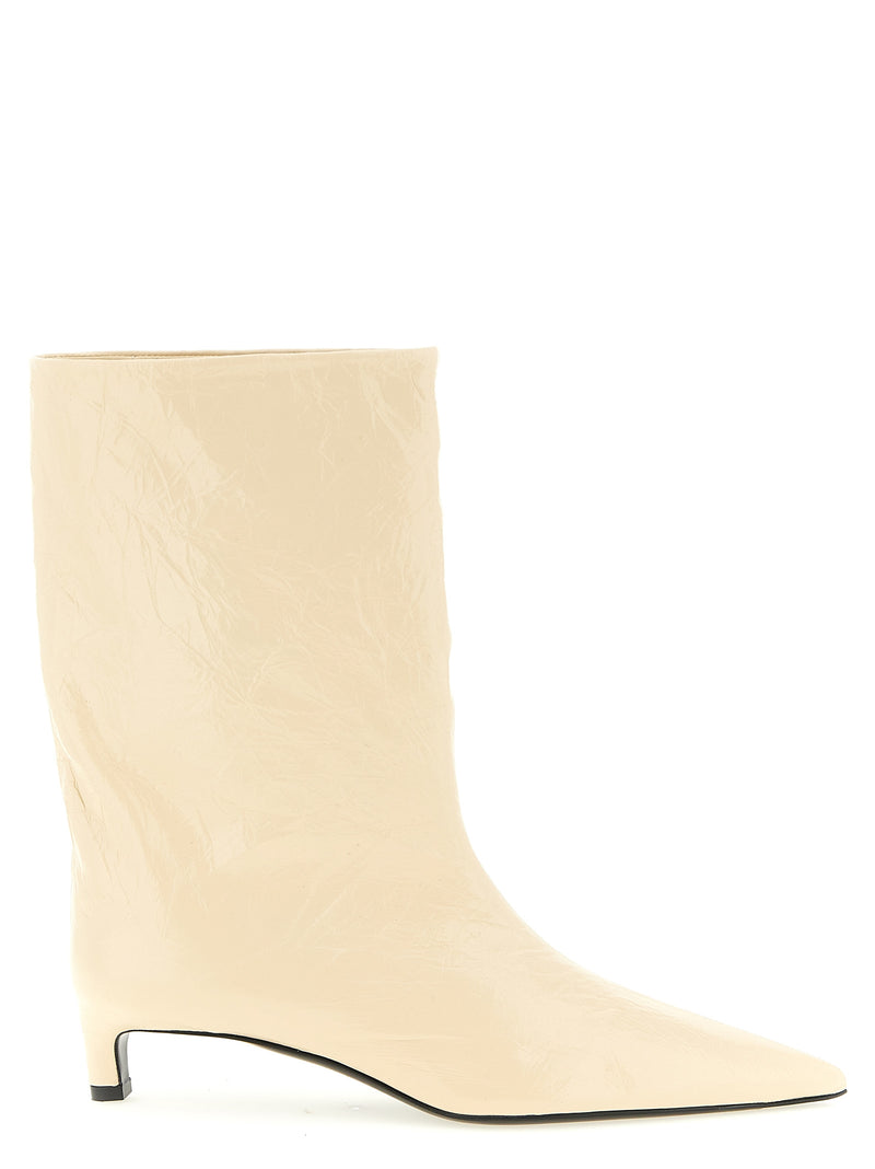 Jil Sander Jil Sander Craquelé Leather Ankle Boots