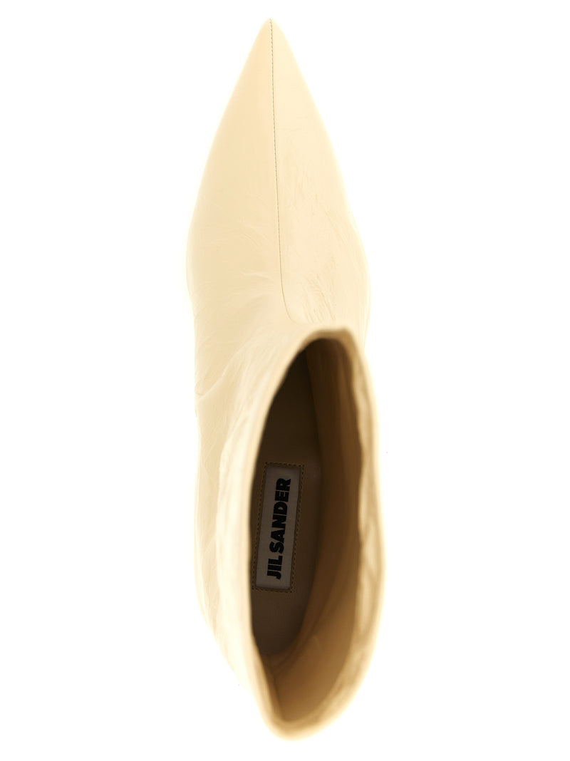 Jil Sander Jil Sander Craquelé Leather Ankle Boots