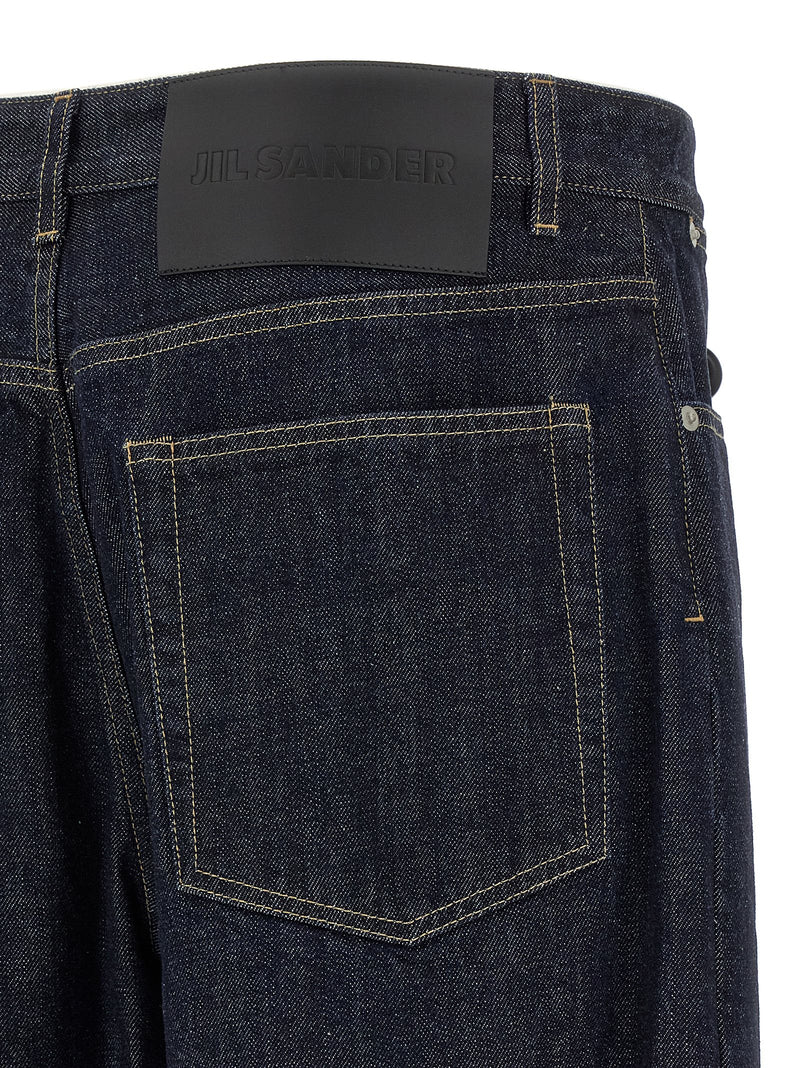 Jil Sander Jean Cotton Diagonal - Leather - Style 2J46463010 | Urbalenti... | Urbalenti™ NYC