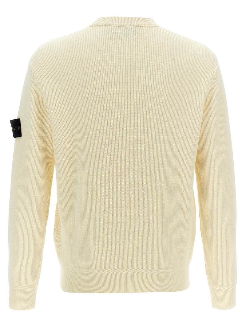 Stone Island Logo Badge Sweater - Cotton Crewneck | Urbalenti | Urbalent... | Urbalenti™ NYC
