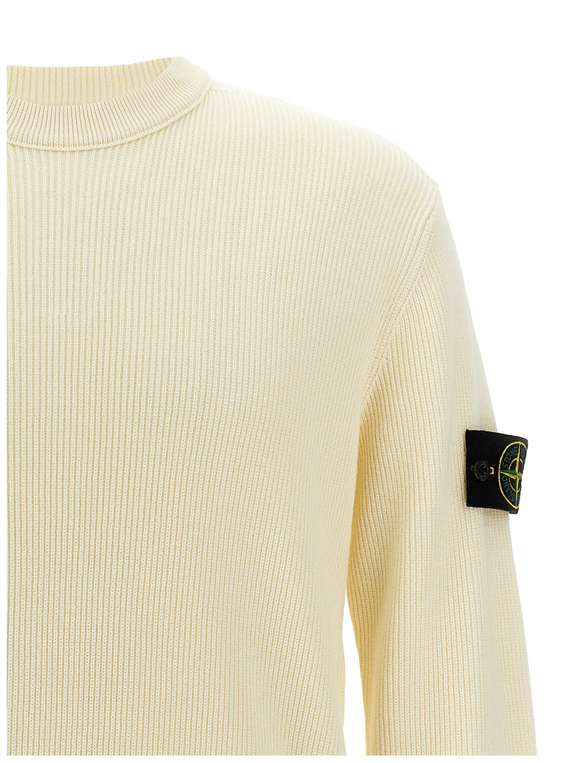 Stone Island Logo Badge Sweater - Cotton Crewneck | Urbalenti | Urbalent... | Urbalenti™ NYC