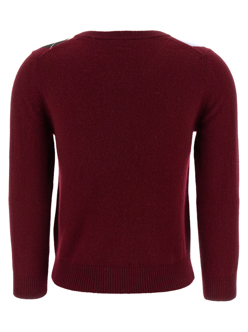 Ganni Ganni Burgundy Check Cardigan
