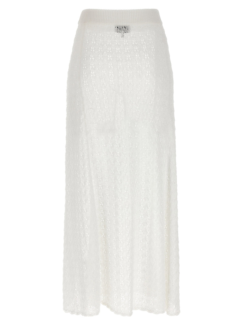Ganni Ganni Shiny Pointelle Knit Skirt