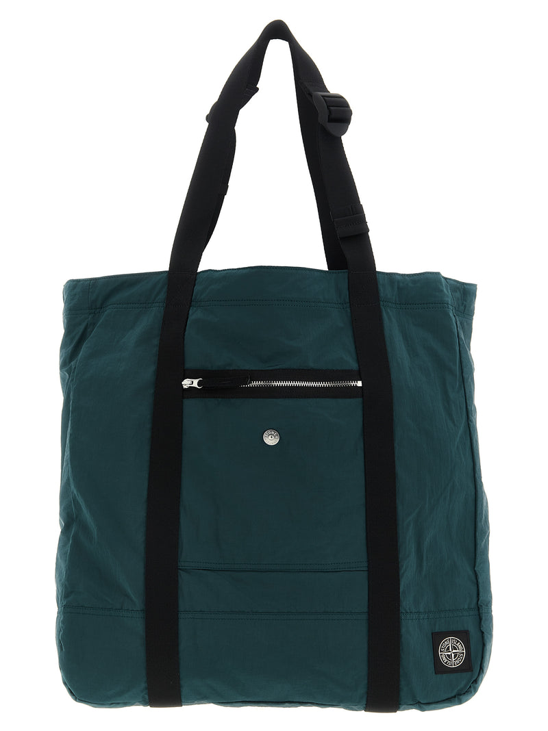 Stone Island Logo Patch Shopping Bag | Urbalenti™ NYC
