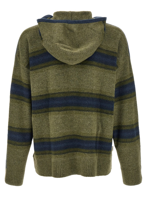 Back view of the Adidas Originals Clot Baja Hoodie by Edison Chen, featuring the signature striped pattern and relaxed styling, an exclusive piece curated by Urbalenti™ NYC. Perfect for layering during Spring - Summer 2026. LDin, Men, Men > Clothing, Men > Clothing > Topwear, Yes Eu.