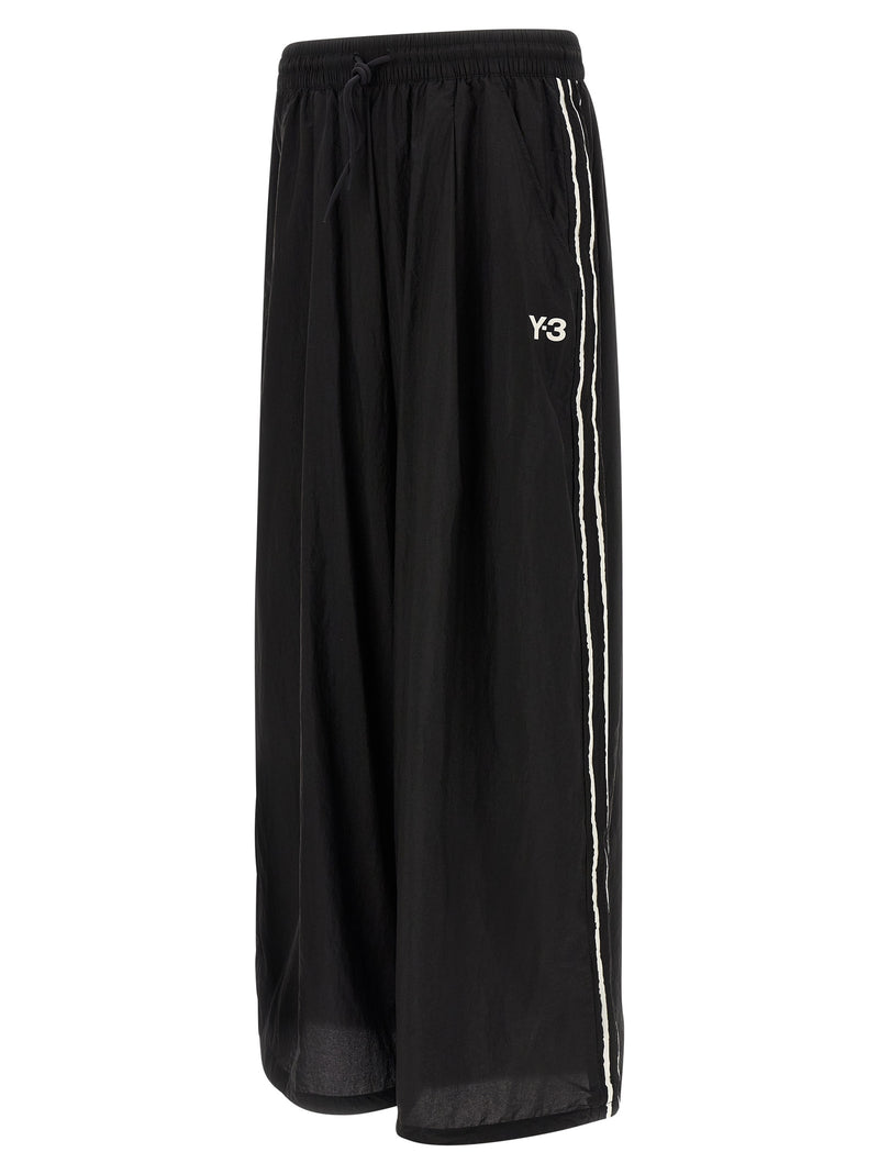 Y-3 Raw Edge 3 Stripe Wide Joggers | Urbalenti™ NYC