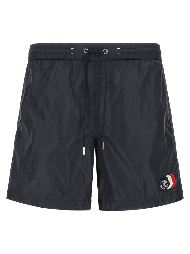 Moncler Tricolor Logo Patch Swimsuit | Urbalenti™ NYC
