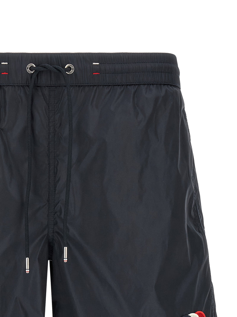 Moncler Tricolor Logo Patch Swimsuit | Urbalenti™ NYC