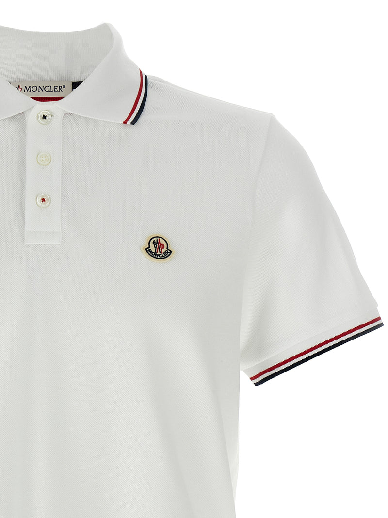 Moncler Tricolor Detail Polo Shirt Variant 2 | Urbalenti™ NYC