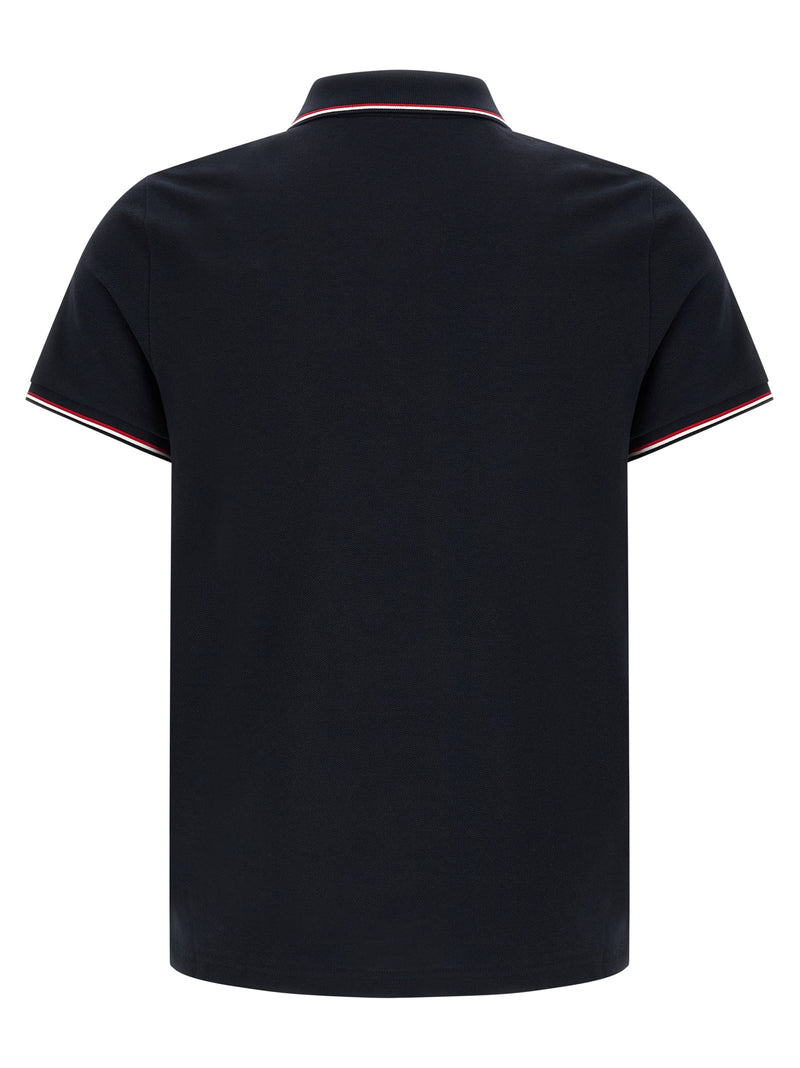 Moncler Tricolor Detail Polo Shirt - Cotton Slim Fit - Style 55677X | Ur... | Urbalenti™ NYC