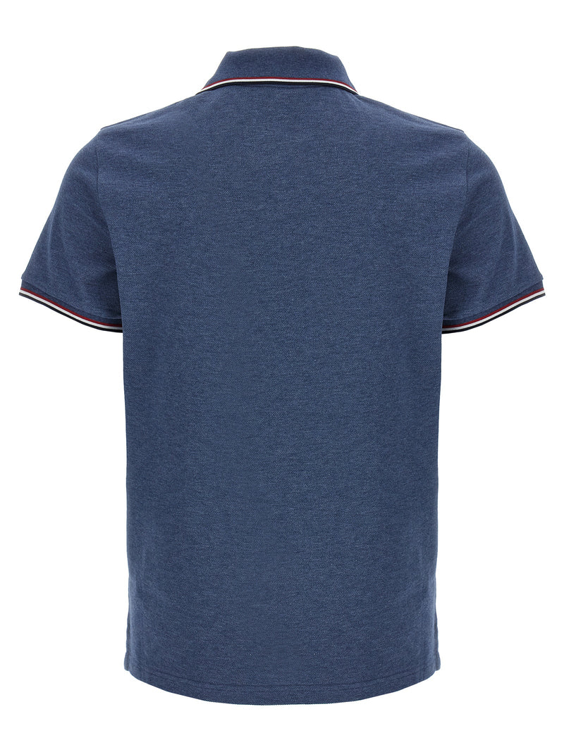 Moncler Tricolor Detail Polo Shirt | Urbalenti™ NYC