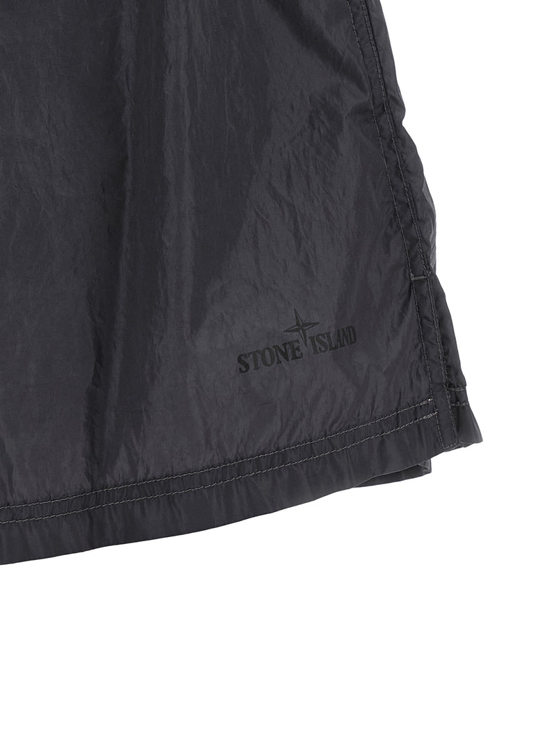 Stone Island Logo Print Swim Shorts | Urbalenti™ NYC