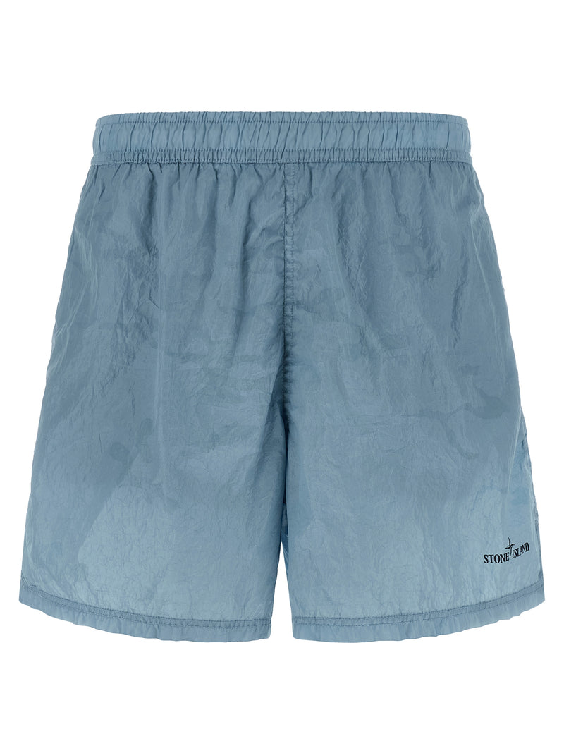 Stone Island Logo Print Swim Shorts Variant 1 | Urbalenti™ NYC