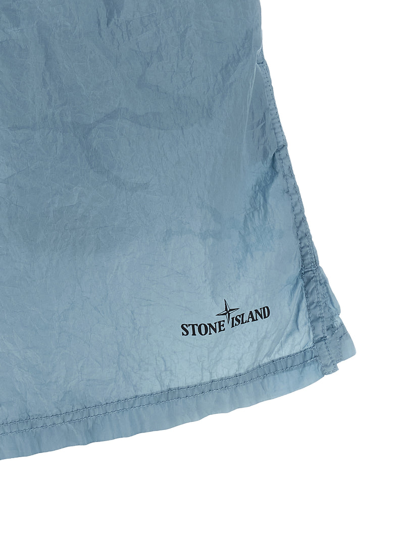 Stone Island Logo Print Swim Shorts Variant 1 | Urbalenti™ NYC