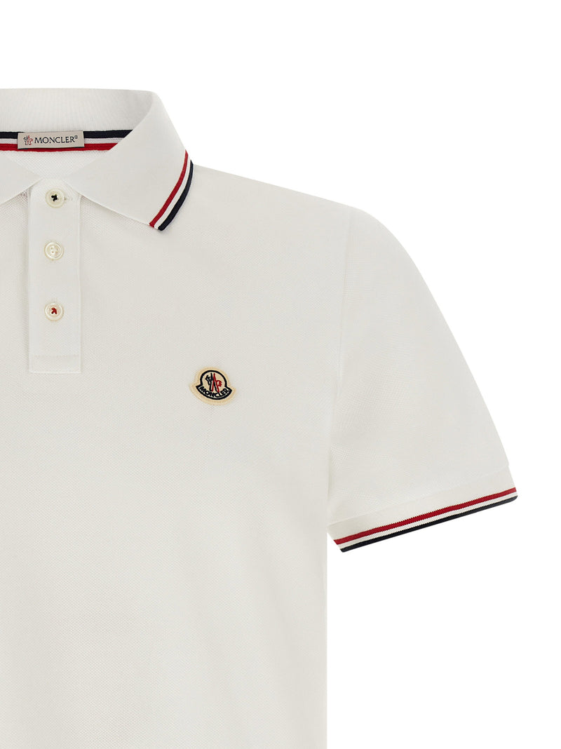 Moncler Moncler Tricolor Trim Polo Shirt