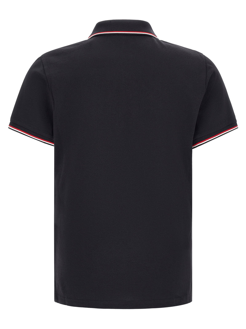 Moncler Tricolor Trim Polo Shirt | URBALENTI™ NYC