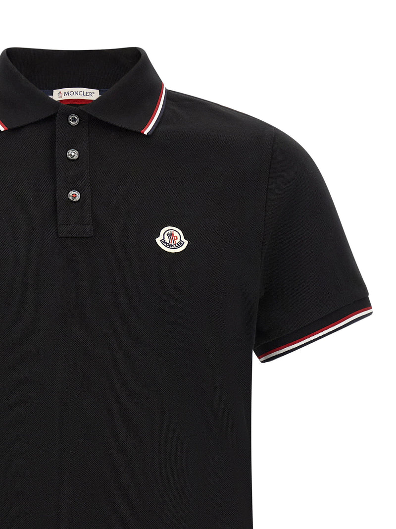 Moncler Moncler Tricolor Trim Polo Shirt