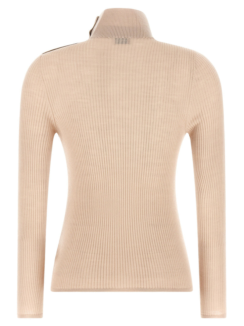 Moncler Moncler Textured Wool Turtleneck Sweater