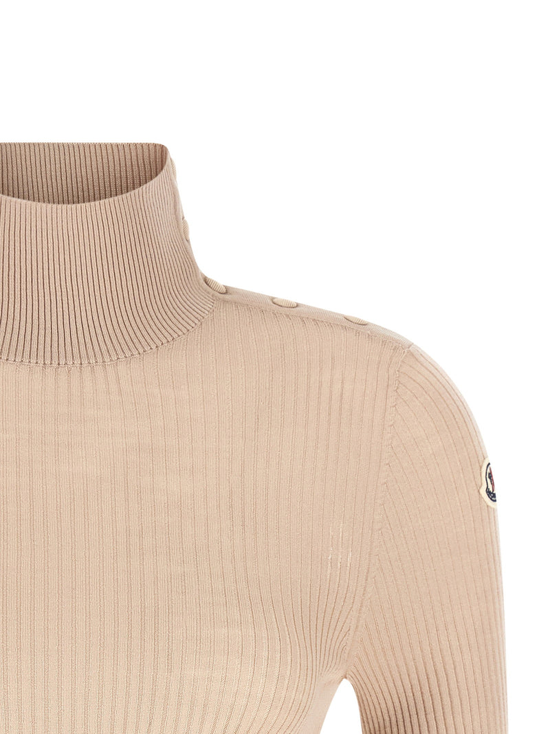 Moncler Moncler Textured Wool Turtleneck Sweater