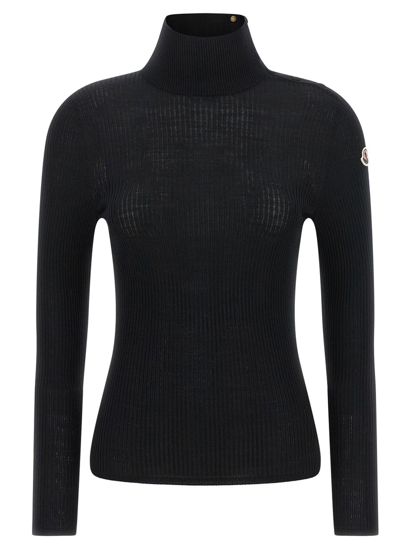 Moncler Moncler Logo Turtleneck Sweater