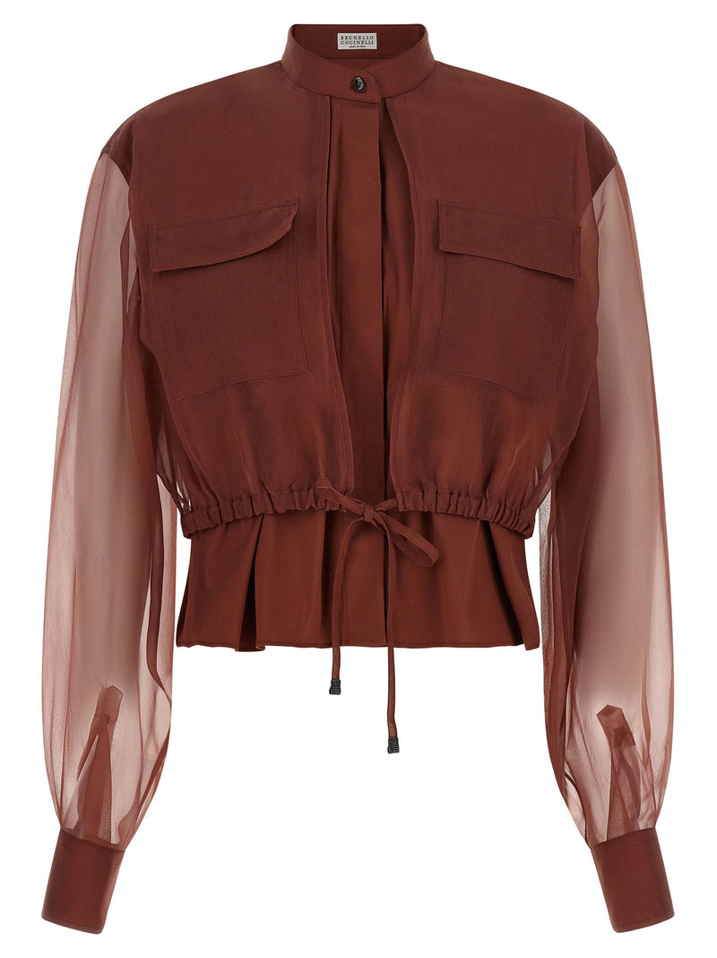 Brunello Cucinelli Brunello Cucinelli Silk Sleeves Blouse