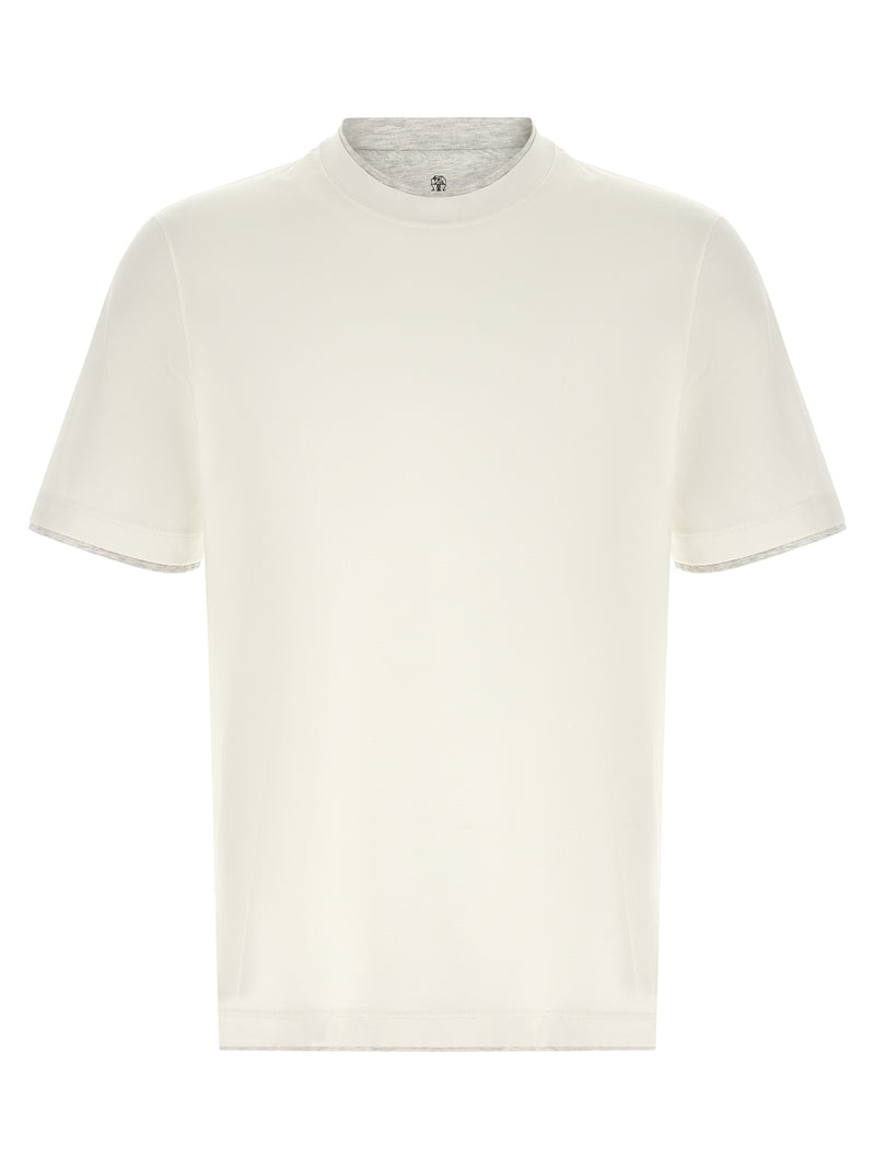 Brunello Cucinelli Double Layer T-shirt - Cotton - Style 37427CA819 | Ur... | Urbalenti™ NYC