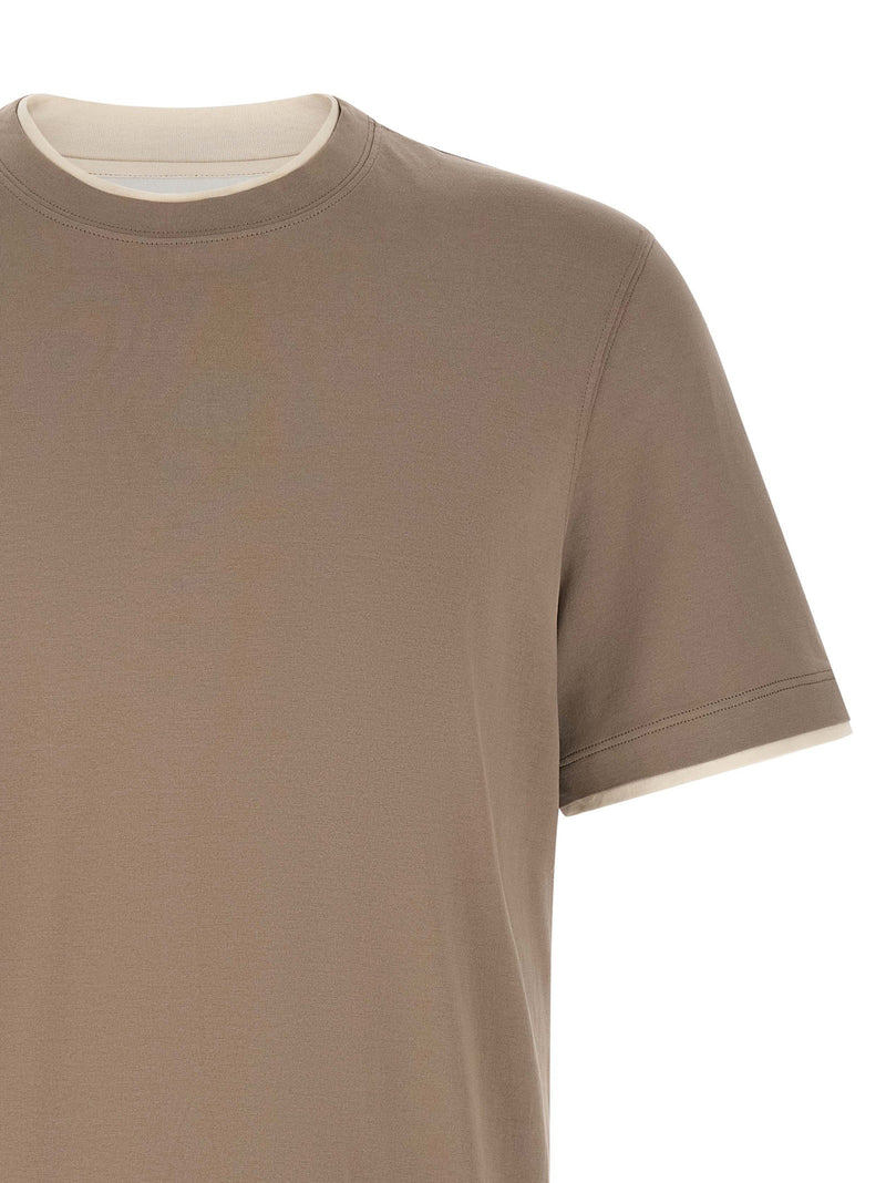 Brunello Cucinelli Brunello Cucinelli Double Layer T-shirt