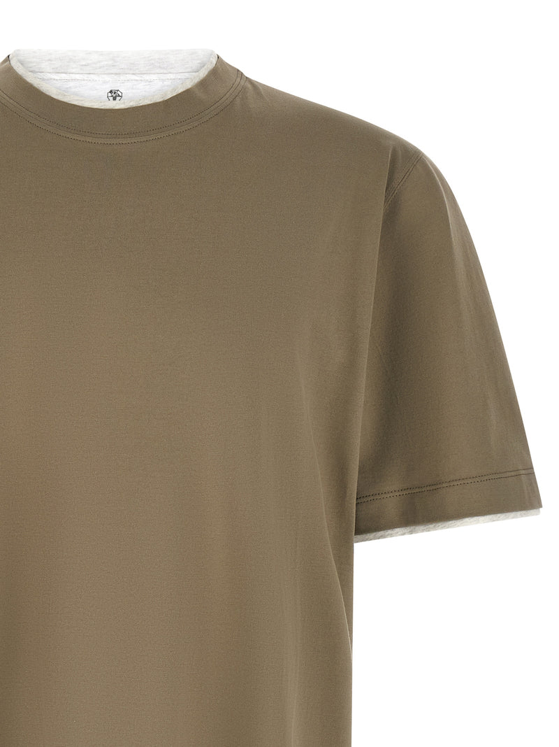 Brunello Cucinelli Double Layer T-shirt | Urbalenti™ NYC