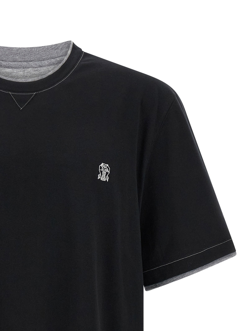 Brunello Cucinelli Brunello Cucinelli Double Layer T-shirt