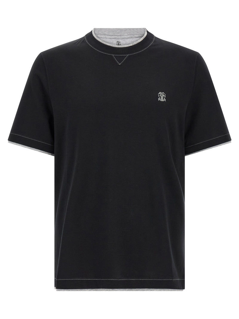 Brunello Cucinelli Double Layer T-shirt | Urbalenti™ NYC