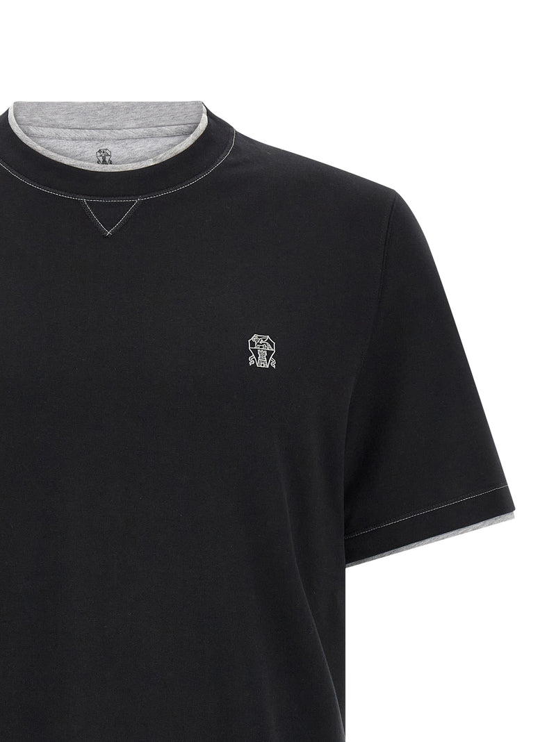 Brunello Cucinelli Double Layer T-shirt | Urbalenti™ NYC
