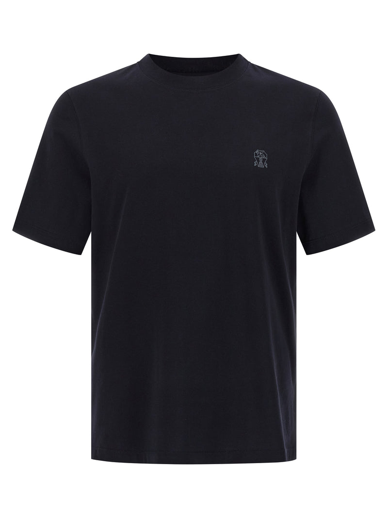 Brunello Cucinelli Logo Print T-shirt Variant 1 | Urb... | Urbalenti™ NYC