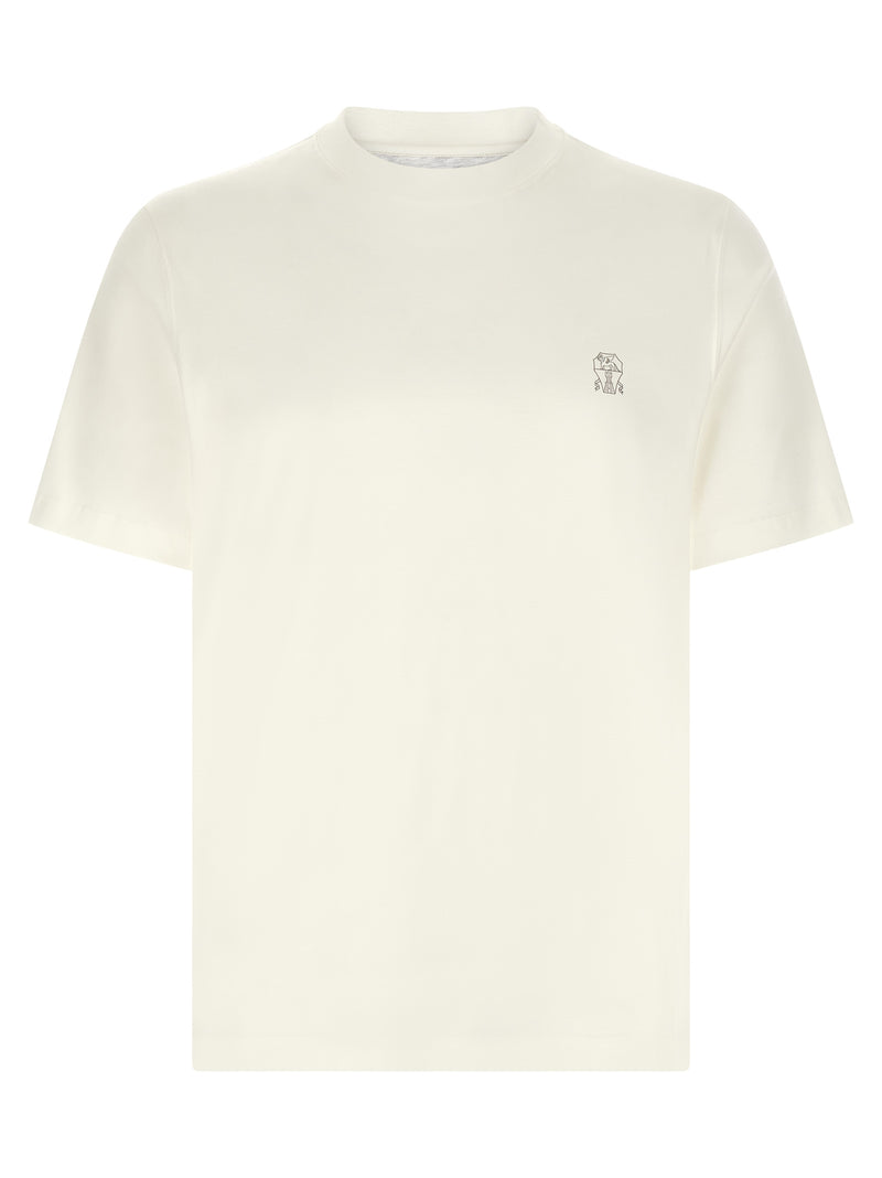 Brunello Cucinelli Logo Print T-shirt - Cotton Jersey - Style 0CE139 | U... | Urbalenti™ NYC