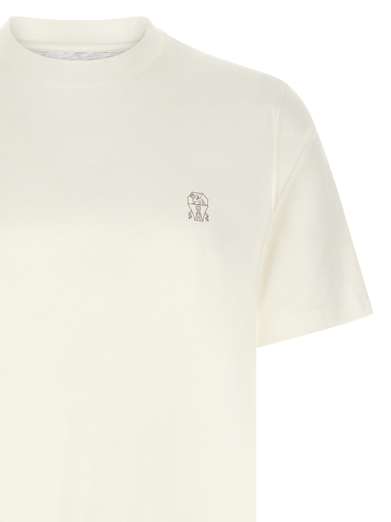Brunello Cucinelli Logo Print T-shirt - Cotton Jersey - Style 0CE139 | U... | Urbalenti™ NYC