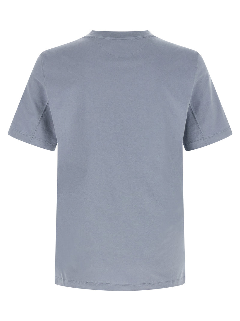 Brunello Cucinelli Logo Print T-Shirt - Cotton Logo Print - Style 0CKL13... | Urbalenti™ NYC