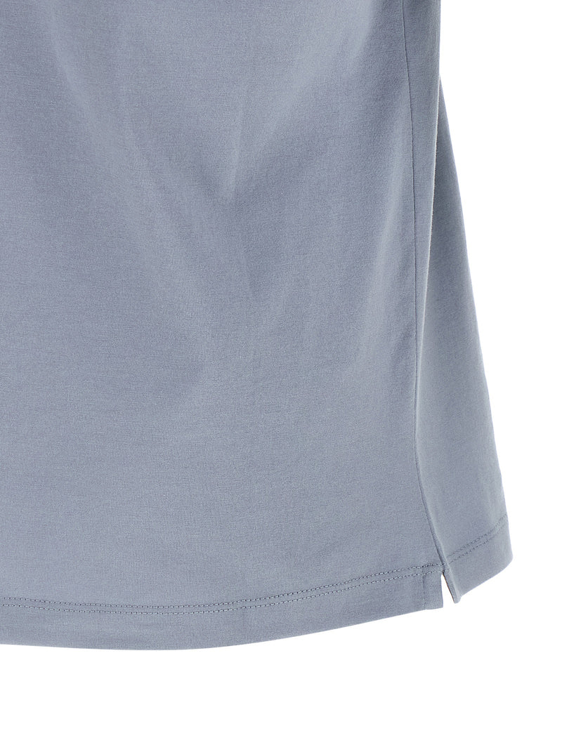Brunello Cucinelli Logo Print T-Shirt - Cotton Logo Print - Style 0CKL13... | Urbalenti™ NYC
