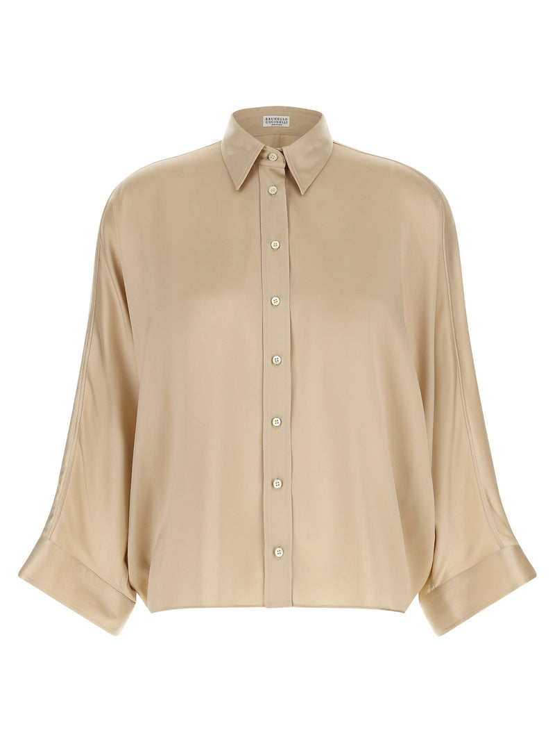 Brunello Cucinelli Brunello Cucinelli Monile Satin Shirt
