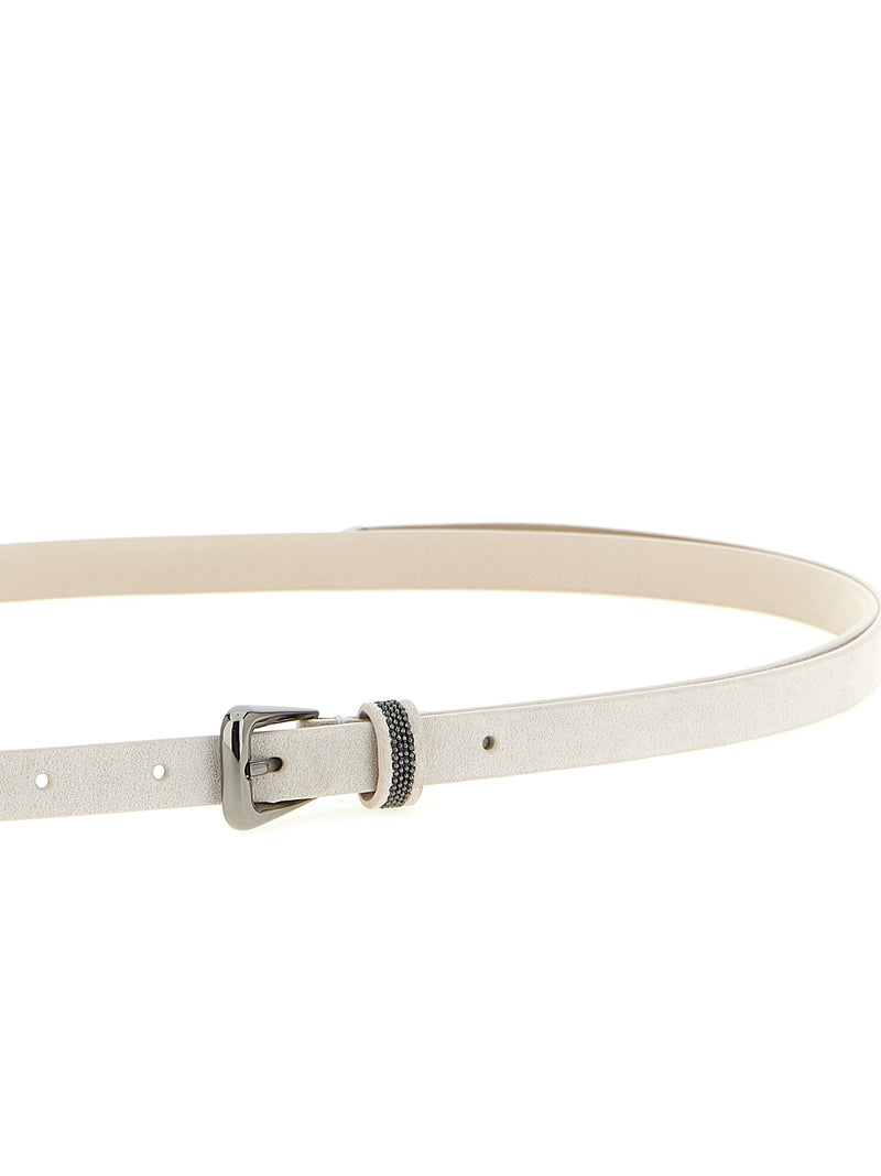 Brunello Cucinelli Monile Suede Belt | Urbalenti™ NYC