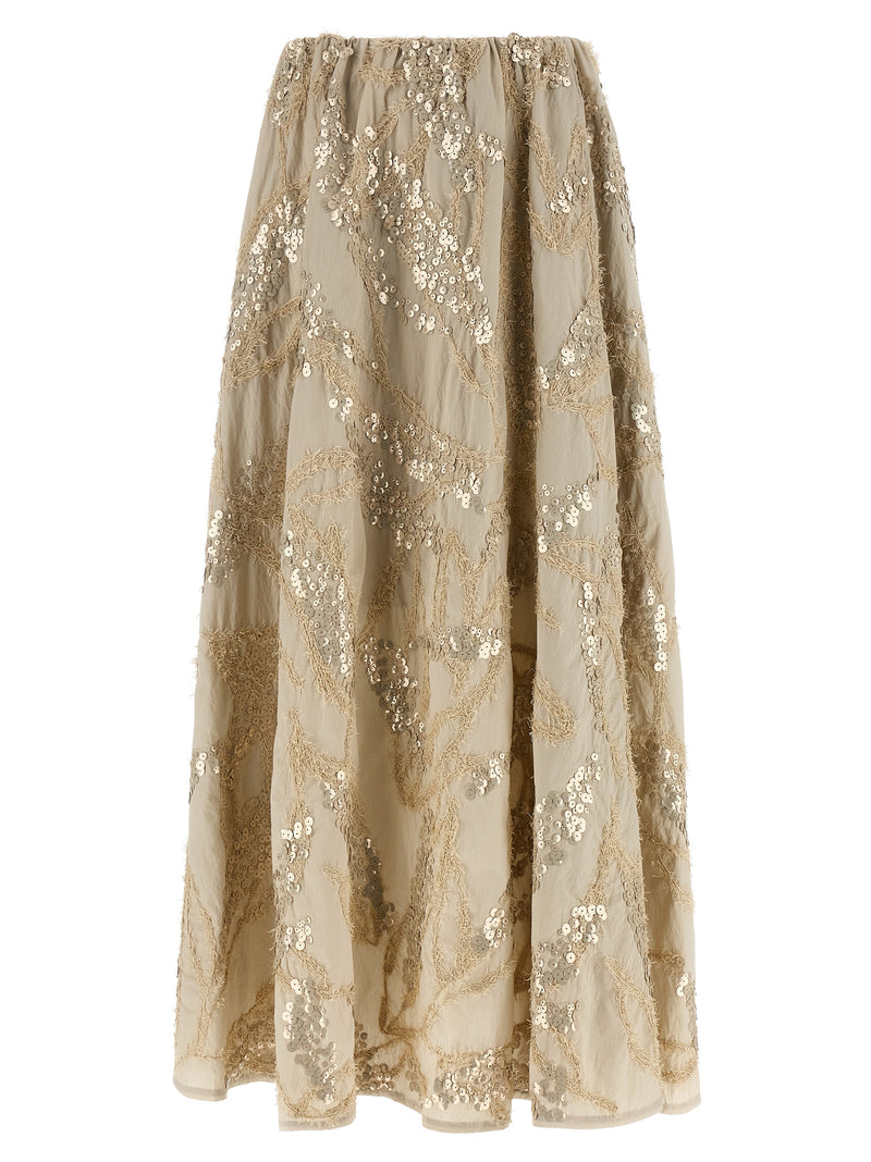 Brunello Cucinelli Brunello Cucinelli Dazzling Seabed Embroidery Skirt