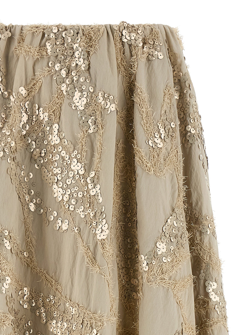 Brunello Cucinelli Brunello Cucinelli Dazzling Seabed Embroidery Skirt