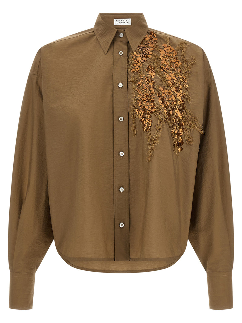 Brunello Cucinelli Brunello Cucinelli Dazzling Seabed Embroidery Shirt